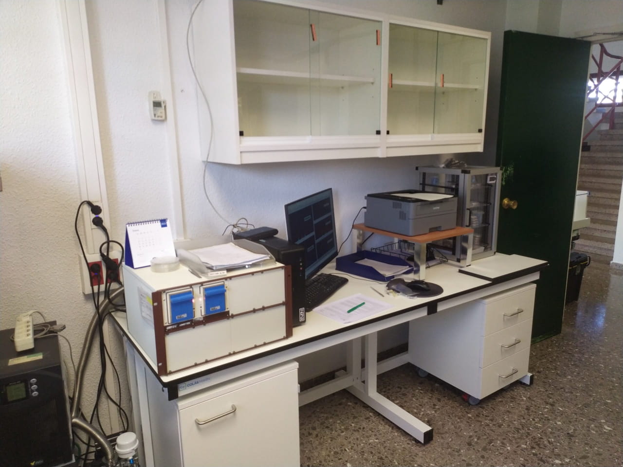 Mueble para laboratorio de radioactividad